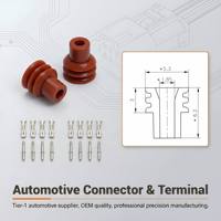 Conector de crimpado de terminal, conector eléctrico de silicona, sello de goma para cable MFD004-2