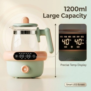 Nouvelle Bouilloire Électrique Thermostatique 5-en-<span class=keywords><strong>1</strong></span> pour Préparation de Lait Maternisé, Tendance 2026, Affichage Numérique Multifonction, 1200ml, Sans BPA - Product Image 1