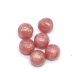 Rodonita varios tamaños corte redondo cabujón joyería ajuste - Product Image 4