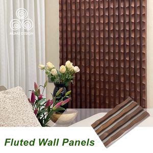 Revêtement mural composite MUMU, panneaux <span class=keywords><strong>de</strong></span> construction pour l'<span class=keywords><strong>immobilier</strong></span>, bardage mural en bois 3D - Product Image 3