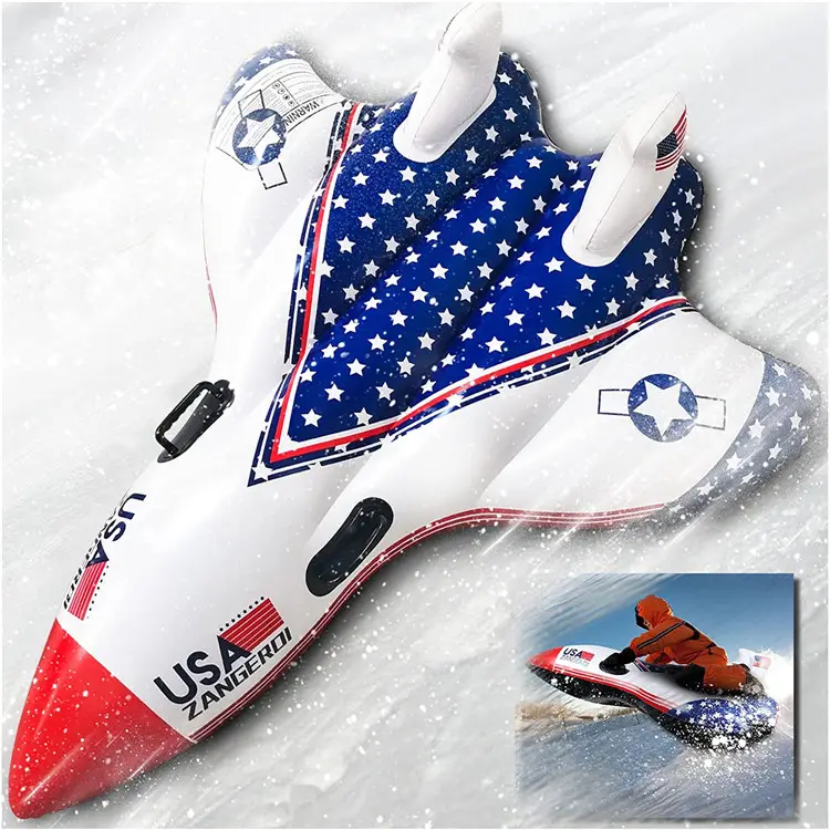 Özel üretici şişme snowboat kar uçak kayak araba kızak çocuk kış kar tüpü oyuncaklar