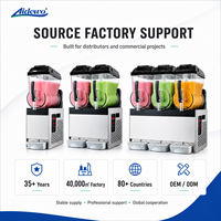 Machine à neige pilée semi-automatique en acier inoxydable Aidewo ADW15x3, capacité 45L, refroidissement par air économe en énergie, 1000W, qualité commerciale