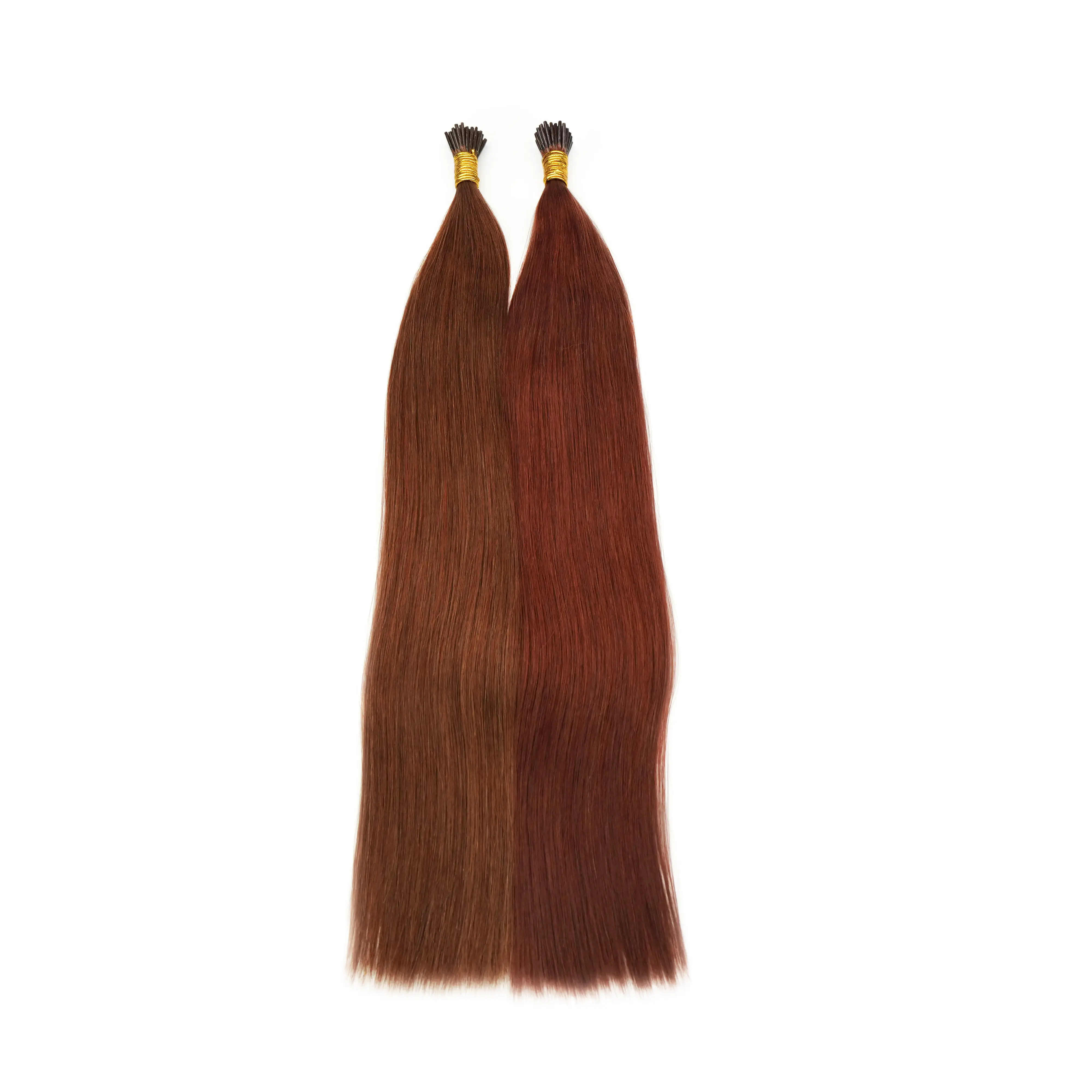 2024new Canada Light Double Kinky ombre ujung rambut rajutan sendiri Label 100% rambut rajut kepala I rambut kering