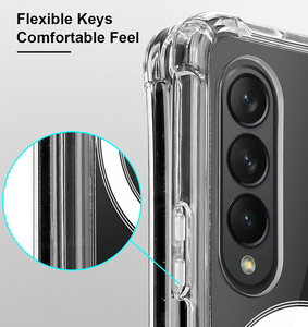 Étui de protection magnétique Transparent pour Samsung <span class=keywords><strong>Zfold</strong></span> <span class=keywords><strong>2</strong></span>/3/4 acrylique + TPU housse antichoc Anti-jaune clair étui de téléphone magnétique - Product Image 4