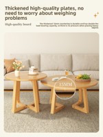 Table à thé, salon, petit mobilier domestique, balcon, table à thé, nouvelle table circulaire haut de gamme pour maison de location, table à pieds en bois massif