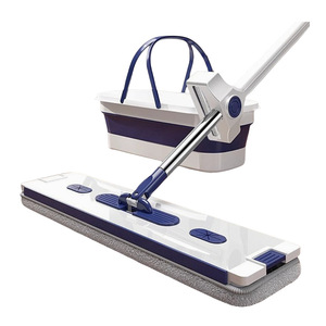 <b>Flat</b> <b>Mop</b> With Bucket Microfiber Rotating Large Size Hands Free Cleaning Tool For Floor - Product Image 2