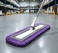 Serpillère plate grande taille en microfibre chenille, utilisation humide et sèche pour le nettoyage des sols de stades, entrepôts, maisons, parquets et carrelages
