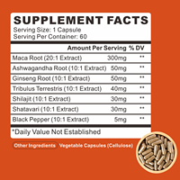 Capsules ultimes Maca OEM/ODM Marque privée Améliore l'endurance pour adultes Herbe cornée de chèvre Maca noire