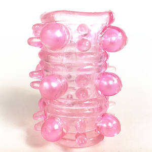 Erkekler için Penis halkaları prezervatif boncuk Penis büyütme kollu yetişkinler için kauçuk seks oyuncakları gecikmeli boşalma vajina stimülatörü - Product Image 4