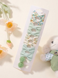 Lot de 10 pinces à cheveux pour enfants, accessoires mignons, nœuds pour bébé fille, élastiques à cheveux, barrettes pour enfants, coiffes - Product Image 6