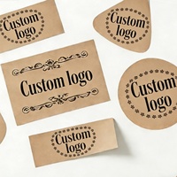 Étiquettes adhésives personnalisées avec logo personnalisé, forme personnalisée, impression numérique UV imperméable, étiquettes de remerciement, papier kraft, emballage cadeau alimentaire