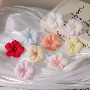 Fleurs de magnolia en soie rouge vif, accessoires pour cheveux faits à la main, style chinois, accessoires de photographie de mariage, décorations - Product Image 3