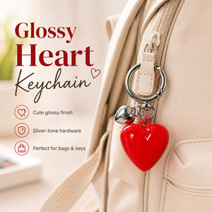 Colgante de acrílico con forma de corazón de melocotón personalizado al por mayor - Llavero DIY de amor para adorno de bolso, joyería de regalo, decoración de accesorios creativos - Product Image 2