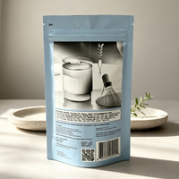 Sachet refermable personnalisé en Mylar de qualité alimentaire avec fermeture éclair pour poudre de thé vert Matcha