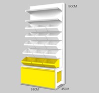 Étagère de snack en vrac pour supermarché, présentoir de magasin de commodité, support de nourriture en vrac, armoire de seau suspendu, pain, biscuit, bonbons en vrac go