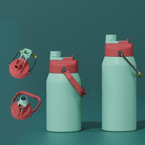 Botella de agua para niños con aislamiento de acero inoxidable de doble pared de nuevo diseño de 1,2 L con tapas boca ancha regreso a la escuela - Product Image 5