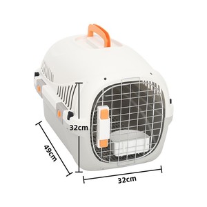 Boîte de transport portable pour animaux de compagnie approuvée par les compagnies aériennes, cage de voyage anti-stress pour chat et <span class=keywords><strong>chien</strong></span>, matériau PP, capacité de 7,5 kg pour voiture et expédition - Product Image 5