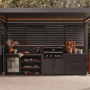 Nuovo Design Patio in acciaio inox per esterni armadi da cucina Anti insetti <span class=keywords><strong>tavolo</strong></span> <span class=keywords><strong>con</strong></span> lavandino a <span class=keywords><strong>isola</strong></span> Design moderno Patio cucina all'aperto - Product Image 2