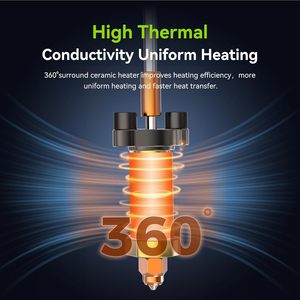 Kit de bloc chauffant en céramique métallique Creality K2 Plus, Hotend résistant aux hautes températures 350C pour imprimante 3D - Product Image 3