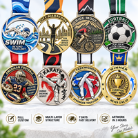 Médaille personnalisée pour événements, moulée sous pression, pour course caritative, sports scolaires, course cycliste, récompense, médaille brillante en nickel, fournisseur en gros pour la participation