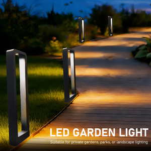 Paletto Luminoso a LED <span class=keywords><strong>da</strong></span> <span class=keywords><strong>Esterno</strong></span> per Giardino in Alluminio Impermeabile IP65 Quadrato con Luce Bianca Calda <span class=keywords><strong>da</strong></span> 30cm 40cm 60cm 80cm 110V 220V per Decorazione Moderna - Product Image 1