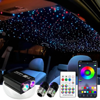 Luces de Fibra Óptica LED RGBW Twinkle Star, Kits de Techo con Efecto de Cielo Estrellado, Lámpara de Cielo Estrellado, Control Remoto por Aplicación