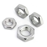Mur Baut Hexagonal Tipis Baja Tahan Karat Metrik Ulir Kanan Lapisan Seng