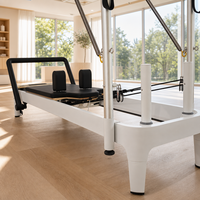 Tour de Pilates Commerciale Portable de Luxe avec Reformer, Planche à Ressorts, Système de Poulies à Corde Réglable en Alliage d'Aluminium pour Salle de Sport à Domicile