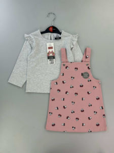 Pakaian Bayi Koleksi Musim Semi dari Penjual Guangzhou, Gaun Bayi Perempuan <span class=keywords><strong>2</strong></span> Pcs Lengan Panjang + Gaun untuk Bayi Perempuan - Product Image 3