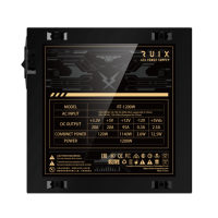 Alimentation électrique ATX entièrement modulaire Ruix Best 80 Plus Gold 1200W pour ordinateurs de bureau et de jeu en stock