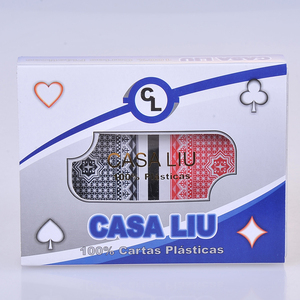 De gama alta de <span class=keywords><strong>la</strong></span> mejor calidad a prueba de agua 100% reciclado de plástico impreso casino jugando tarjetas - Product Image 1