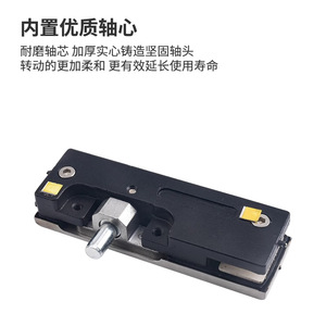 Kaishengxi - Abrazadera de pared para puerta de vidrio sin marco de acero inoxidable, núcleo de aluminio engrosado, plateado/negro, impermeable, ranura única - Product Image 5