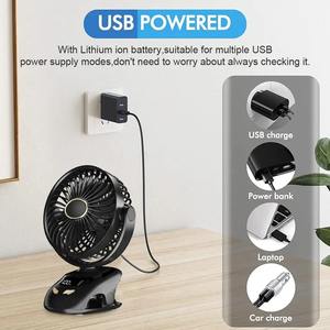 <b>Small</b> <b>Desk</b> Clip on <b>Fan</b>, Portable Personal USB Clip <b>Fan</b> for Home Office Travel Bed Stroller Camping Outdoor Golf Cart <b>Fan</b> - Product Image 5