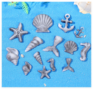 Di lusso colorato spiaggia oceano <span class=keywords><strong>serie</strong></span> guscio di resina coda di sirena stella del mare scintillante ornamento per gioielli da te borsa del telefono portachiavi - Product Image 5