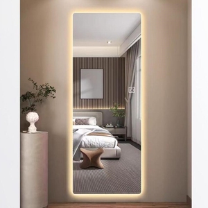 <span class=keywords><strong>Grand</strong></span> miroir LED mural moderne pleine longueur avec fonction étanche pour salle de bain, entrée et couloir - Product Image 5