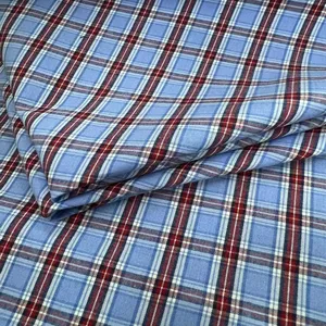 Großhandel Custom Design Atmungsaktive gewebte Baumwolle Garn gefärbte Karos toffe für Hemd