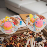 Maßgefertigte Eisbecher-Duftkerze, Private Label Dessertglas-Kerze für den Großhandel, Ästhetische Raumdekoration Geschenk