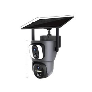 Chafon 360 độ kép Lens Dome CCTV năng lượng mặt trời Máy ảnh màn hình kép với Dual PIR phát hiện con người 4 gam Sim lưu trữ thẻ cho sử dụng ngoài trời - Product Image 1