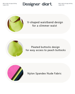 Tasche personalizzate in tinta unita da ragazza atmosfera Nude sensazione di pancia che rimpicciolisce i Lifting dei fianchi palestra Fitness Nude Feel Yoga <span class=keywords><strong>Leggings</strong></span> - Product Image 3