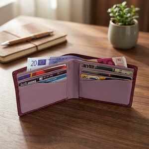 <b>Mens</b> Saffiano Leather Budget Binder <b>Wallet</b> Multi Section Card Holder Organizer Slim Finance Planner <b>Wallet</b> - Product Image 4