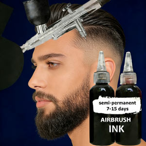 Encre pour aérographe pour cheveux noirs, semi-permanente, brune, imperméable, tenue forte, encre pour aérographe pour barbiers - Product Image 6
