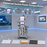 Machine d'emballage de sachets de poudre connectée, 20-40 sachets/min, remplissage à vis sans fin pour épices, lait, café, protéines, 1-100g