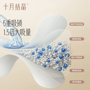 Serviettes hygiéniques de maternité cristallisées d'octobre, extra longues, grande taille, double usage, en fibre de bambou, douces et respectueuses de la peau - Product Image 3