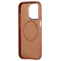 Étui de téléphone magnétique imperméable de luxe en cuir de veau véritable ciré avec boutons métalliques antichoc pour 15 Pro 16
