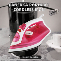 Fer à vapeur portable en aluminium PANERKA, arrêt automatique, sans fil, électrique, avec une puissance de 1200 W et un réservoir d'eau de 270 ml