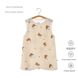 Vêtements en mousseline pour bébé Gilet sans manches d'<span class=keywords><strong>été</strong></span> pour nouveau-né Sac de couchage en gaze de coton pur pour bébé - Product Image 5