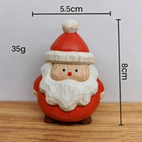 Décoration rustique en bois, statue du Père Noël, ornement de bureau sculpté, cadeau d'anniversaire, nouveau style pour ornement de bureau intérieur