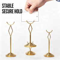 Support de numéro de table et de menu en acier inoxydable de style européen pour restaurant, mariage, panneau de placement des invités, carte de table