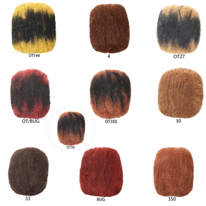 Extensions de cheveux synthétiques en gros d'usine, 12 pouces, 100g, Afro Kinky Bulk, double trame, doux, rebondissant, haute température - Product Image 3