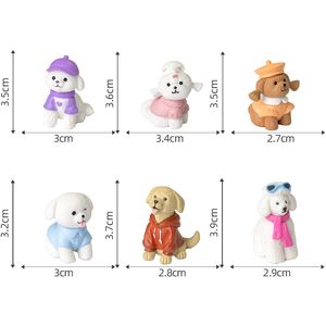 Paisaje dibujos animados moda pequeño perro <span class=keywords><strong>casa</strong></span> <span class=keywords><strong>de</strong></span> <span class=keywords><strong>muñecas</strong></span> DIY decoraciones bolsa ciega accesorios coche pequeños adornos - Product Image 6